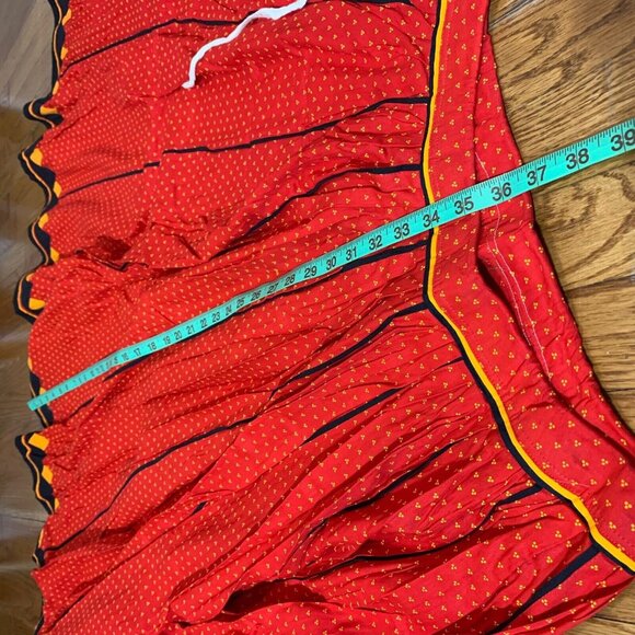 Red Cotton Patchwork Lehenga Set Of 2 - Ideal For Garba Season - DUSSEHRA - Picture 4 of 6